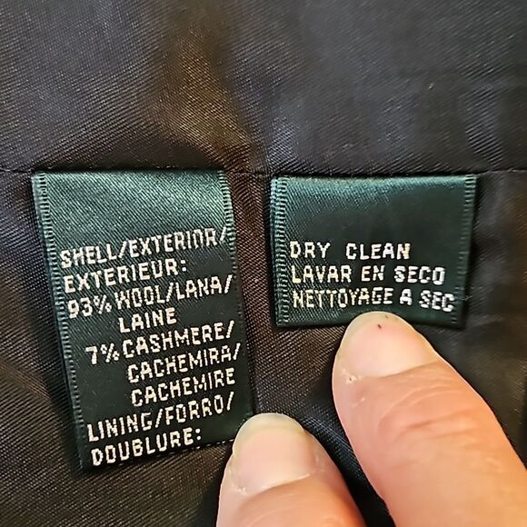 Lauren Ralph Lauren Gray Wool/Cashmere blend long jacket size 14W - Picture 11 of 14